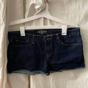 Lucky Brand jean shorts size 12 / 31 dark blue denim